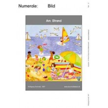 Numeral: on the beach, adj. Brown