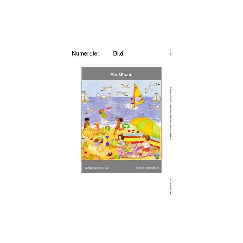 Numeral: on the beach, adj. Brown