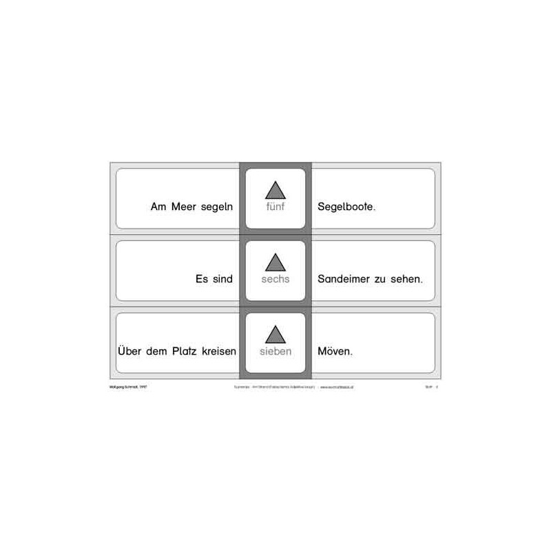 Numeralien: Am Strand, Adj. braun