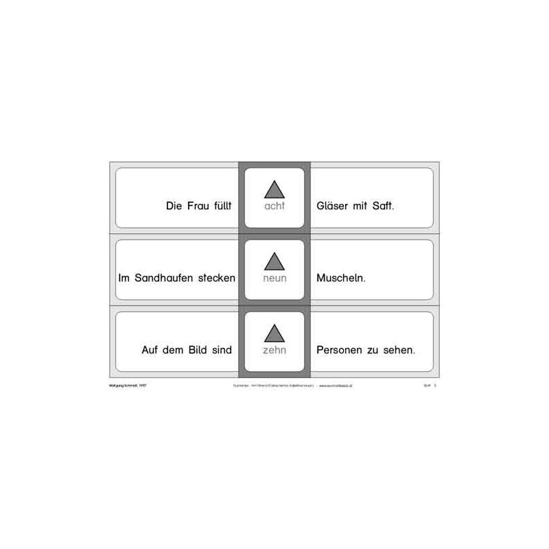 Numeralien: Am Strand, Adj. braun