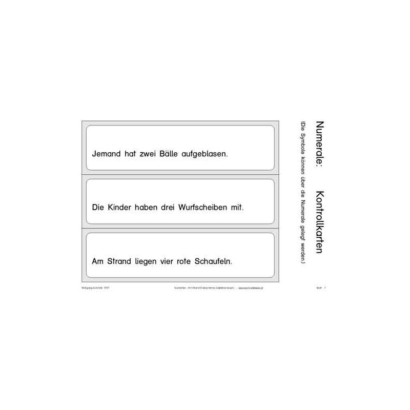 Numeralien: Am Strand, Adj. braun