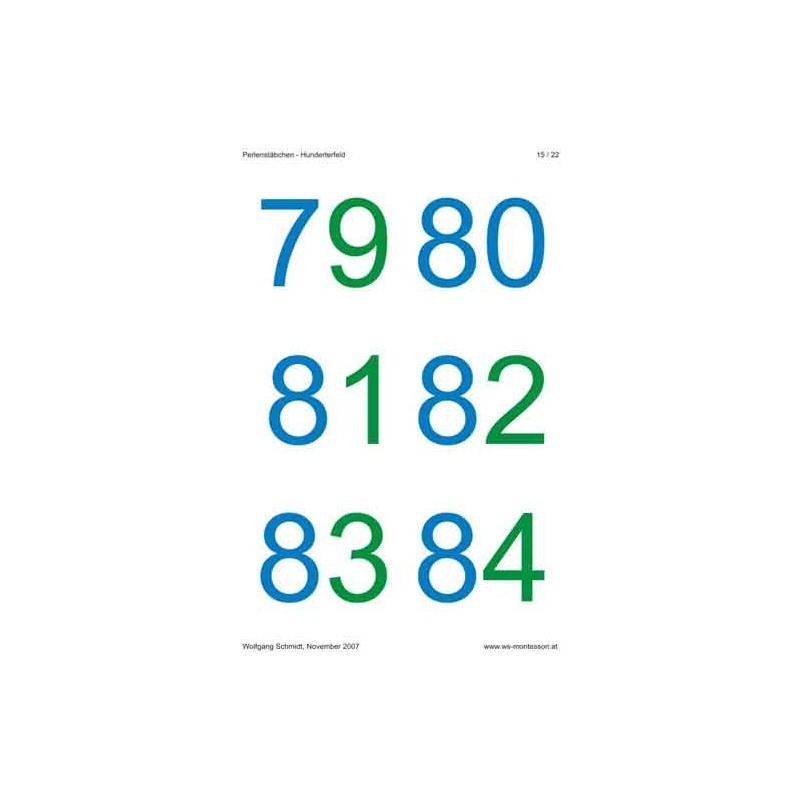 Perlenstäbchen am Hunderterfeld