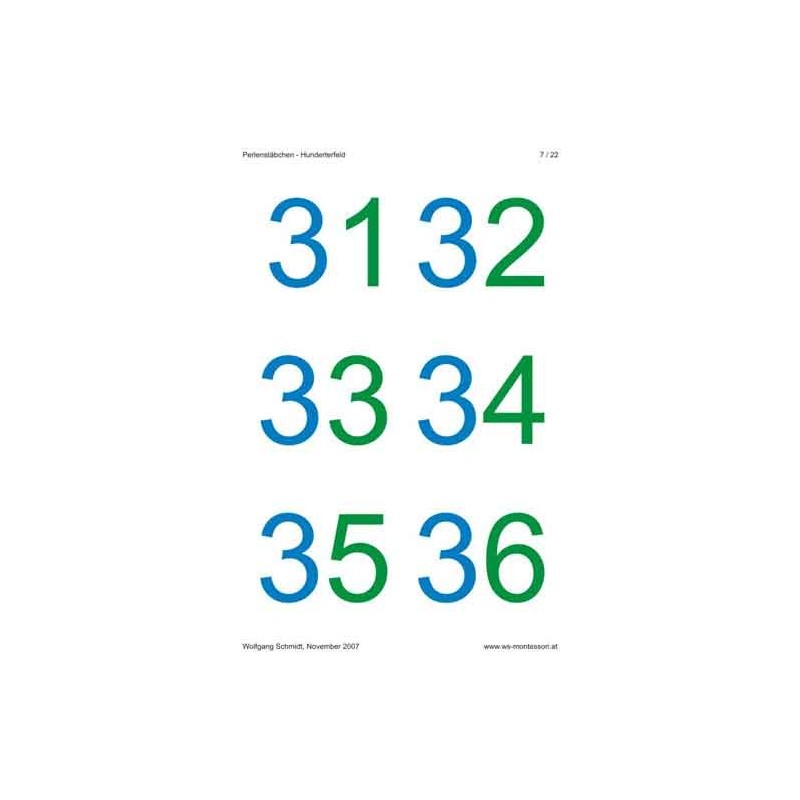 Perlenstäbchen am Hunderterfeld