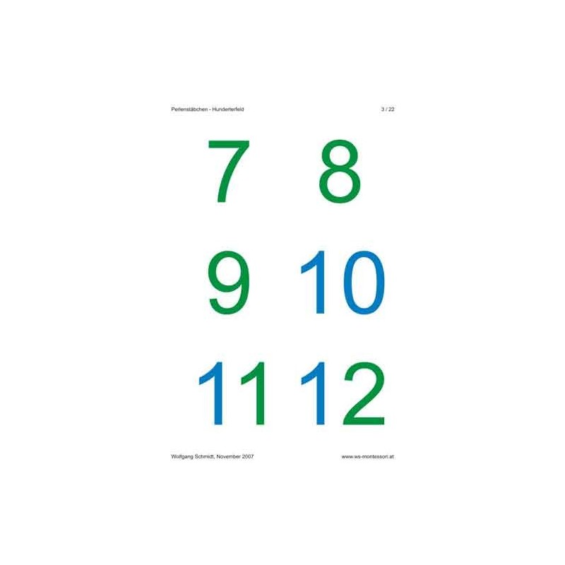 Perlenstäbchen am Hunderterfeld