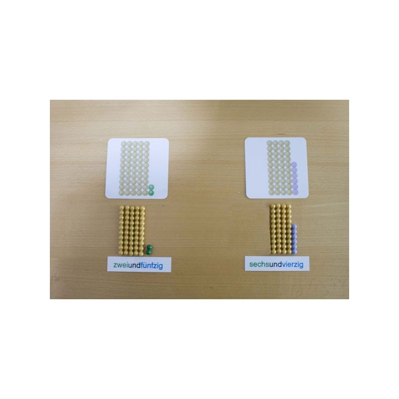 Perlenstäbchen am Hunderterfeld