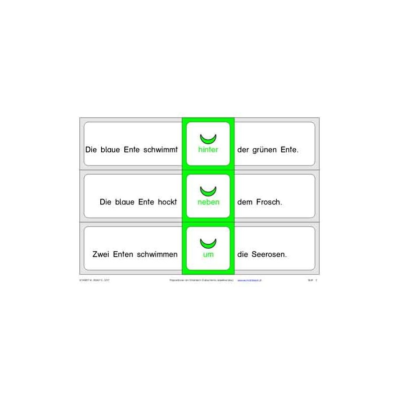 Prepositions: Am Ententeich, adj. Blue