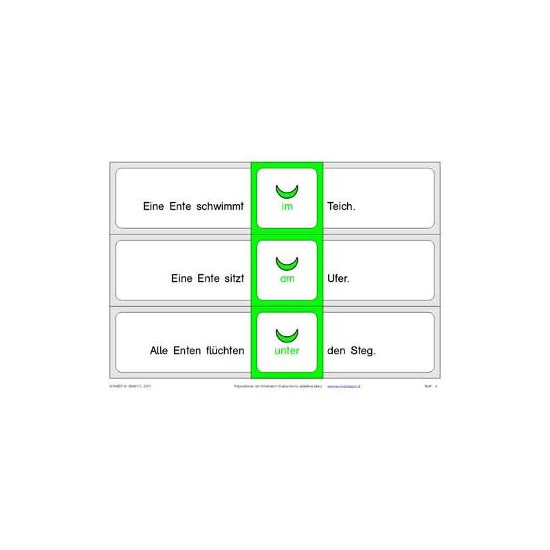 Prepositions: Am Ententeich, adj. Blue