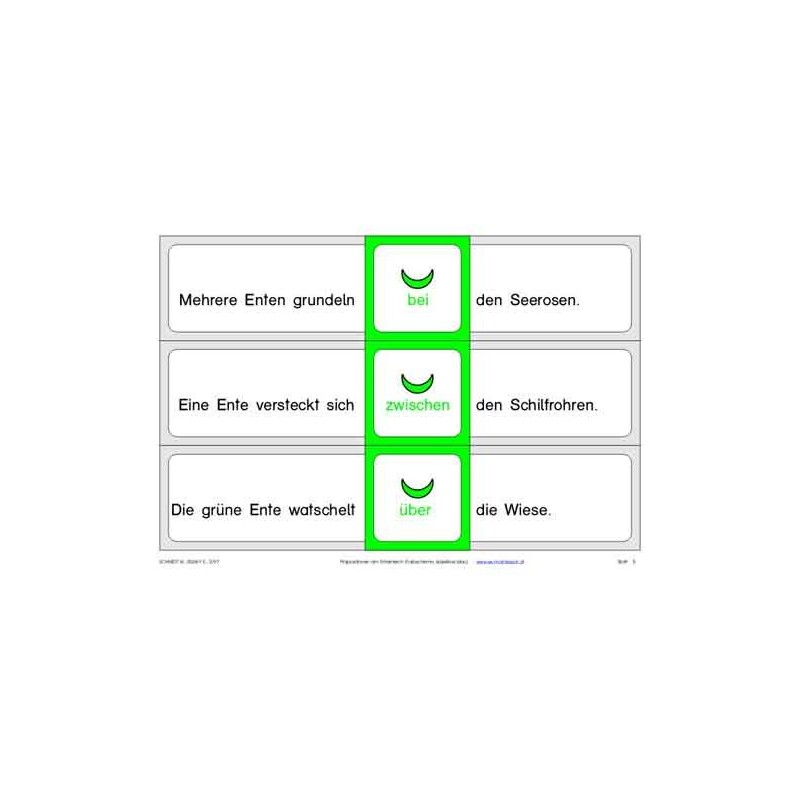 Predložky: Am Ententeich, adj. Blue