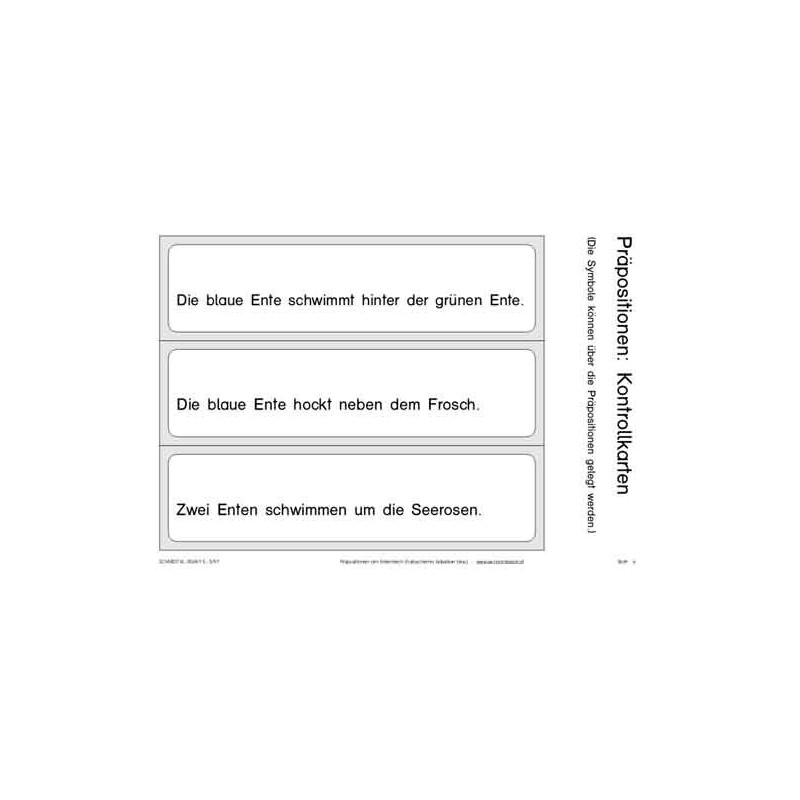 Prepositions: Am Ententeich, adj. Blue