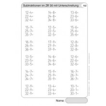 Rechenkartei im Zahlenraum 100
