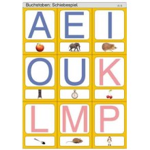 Schiebe- und Aufdeckspieleinlagen - Buchstaben