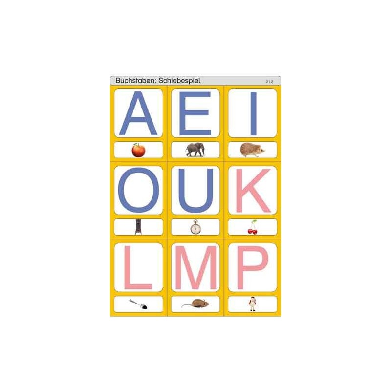 Sliding and turndown inserts - letters