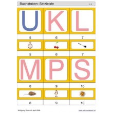 Schiebe- und Aufdeckspieleinlagen - Buchstaben