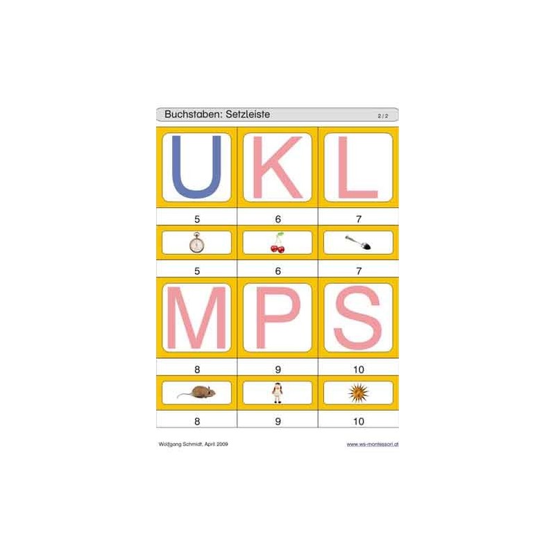 Sliding and turndown inserts - letters