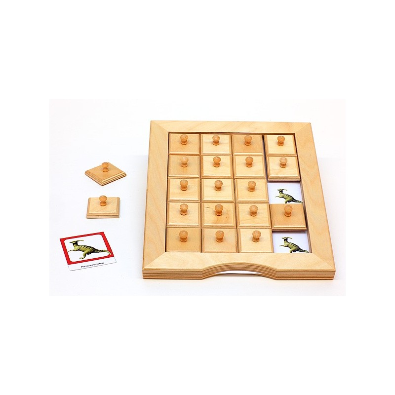 Sliding and revealing game deposits - dinosaurs