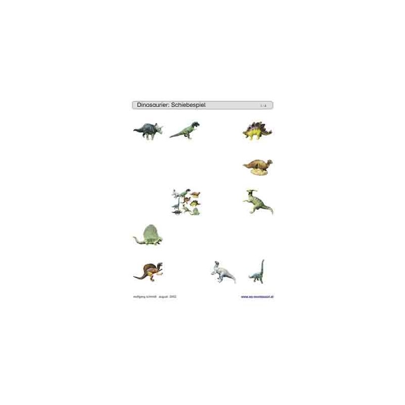 Schiebe- und Aufdeckspieleinlagen - Dinosaurier