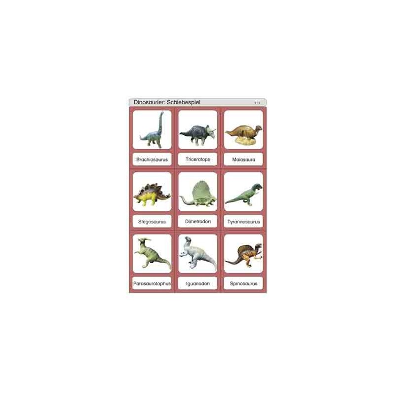 Posuvné a odkrývajúce hracie podnosy - dinosaury