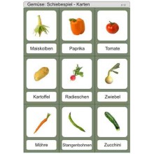 Posuvné a odkrývajúce vložky do hry - Zelenina Nemecko