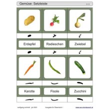 Schiebe- und Aufdeckspieleinlagen - Gemüse Österreich