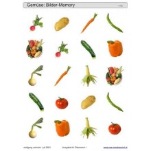 Schiebe- und Aufdeckspieleinlagen - Gemüse Österreich