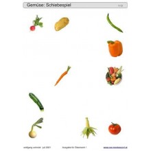 Schiebe- und Aufdeckspieleinlagen - Gemüse Österreich