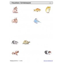 Schiebe- und Aufdeckspieleinlagen - Haustiere