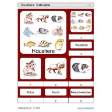 Schiebe- und Aufdeckspieleinlagen - Haustiere