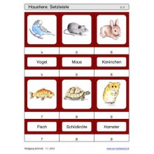 Schiebe- und Aufdeckspieleinlagen - Haustiere