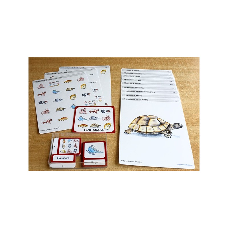 Schiebe- und Aufdeckspieleinlagen - Haustiere