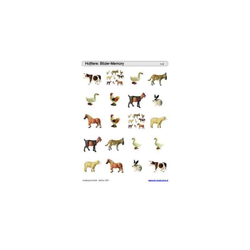 Schiebe- und Aufdeckspieleinlagen - Hoftiere