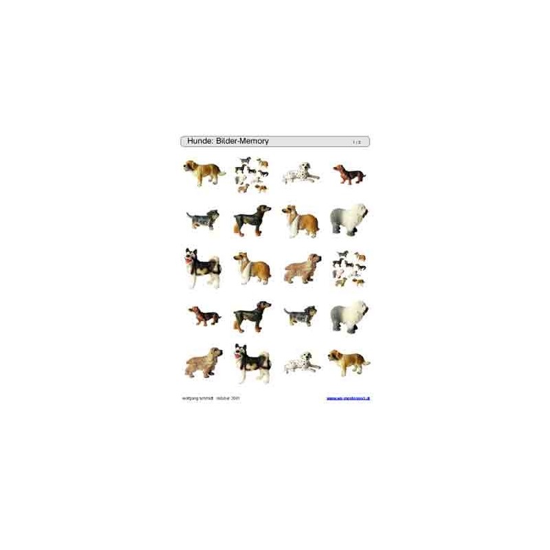 Schiebe- und Aufdeckspieleinlagen - Hunde