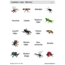 Schiebe- und Aufdeckspieleinlagen - Insekten