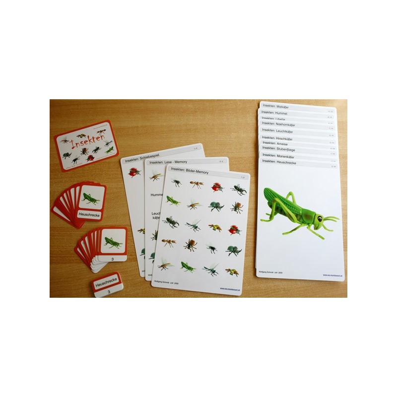 Schiebe- und Aufdeckspieleinlagen - Insekten