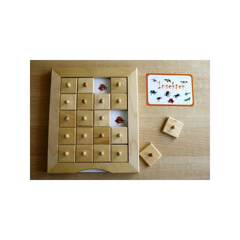 Schiebe- und Aufdeckspieleinlagen - Insekten