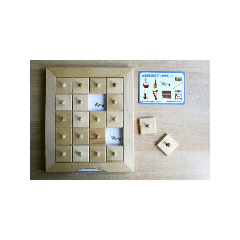 Schiebe- und Aufdeckspieleinlagen - Musikinstrumente