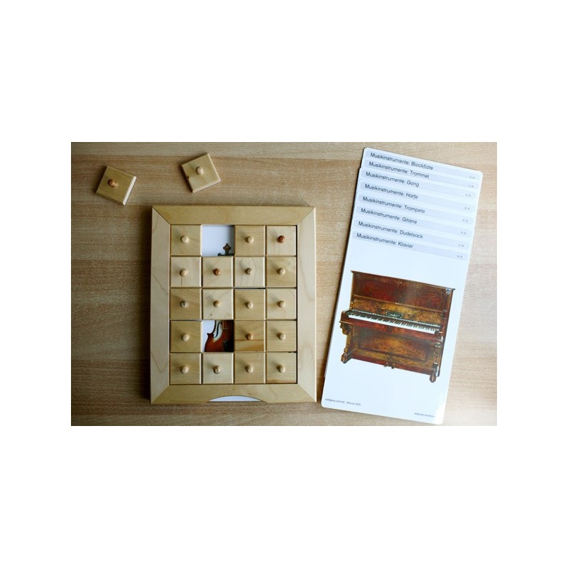 Schiebe- und Aufdeckspieleinlagen - Musikinstrumente