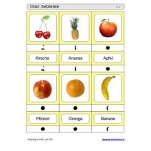 Schiebe- und Aufdeckspieleinlagen - Obst