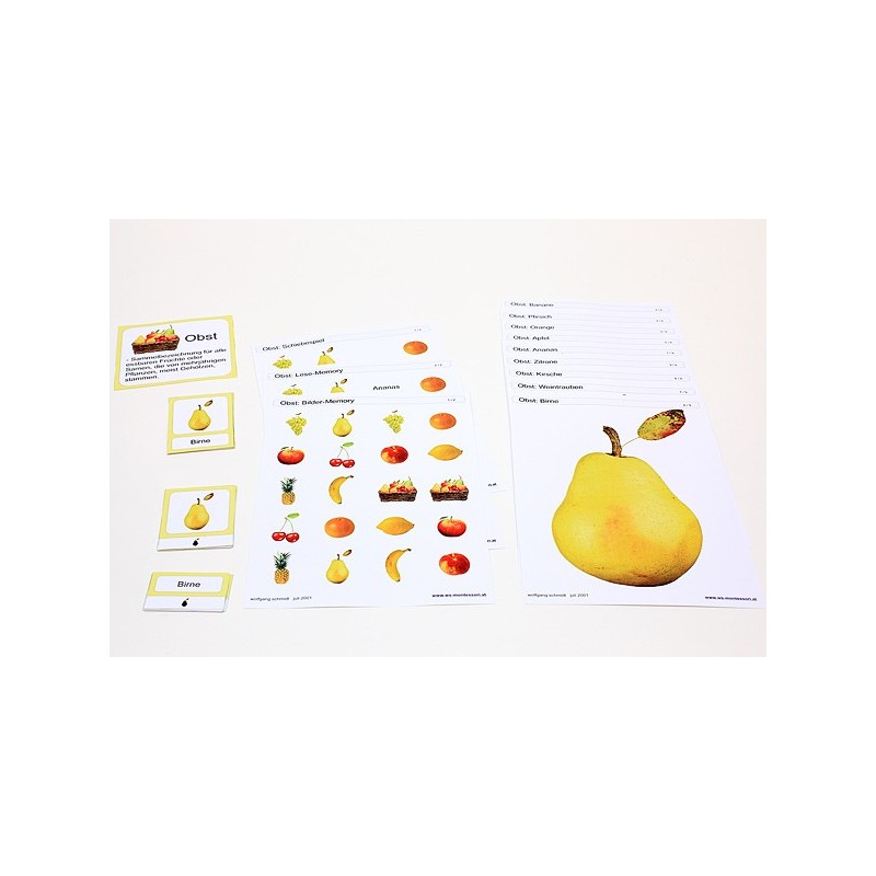 Schiebe- und Aufdeckspieleinlagen - Obst