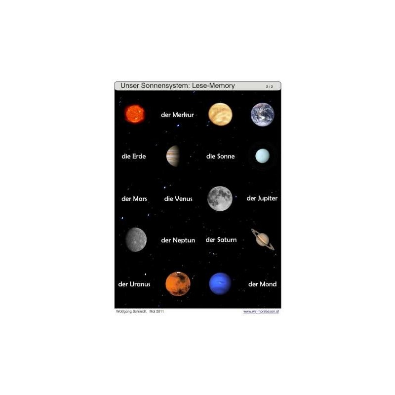 Sliding and revealing game deposits - our solar system