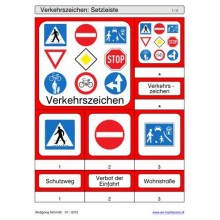 Schiebe- und Aufdeckspieleinlagen - Verkehrszeichen