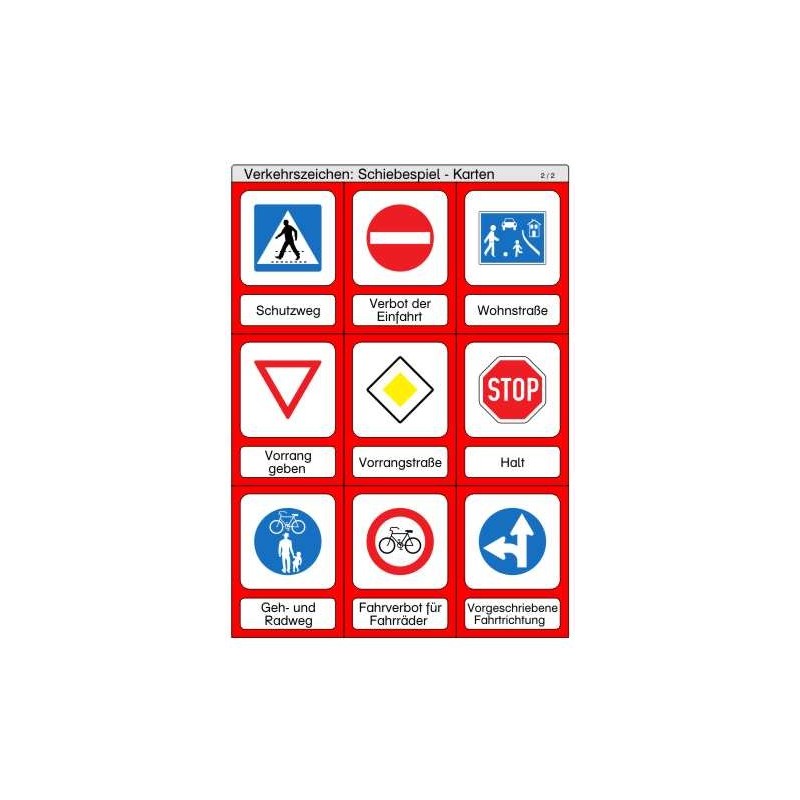 Sliding and turn-up game deposits - traffic signs