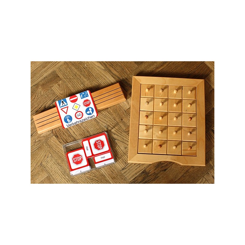 Schiebe- und Aufdeckspieleinlagen - Verkehrszeichen