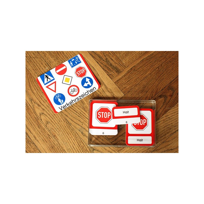 Sliding and turn-up game deposits - traffic signs