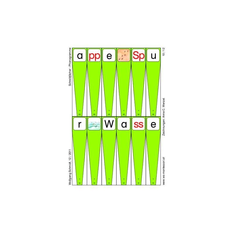 Writing compartments - phonograms