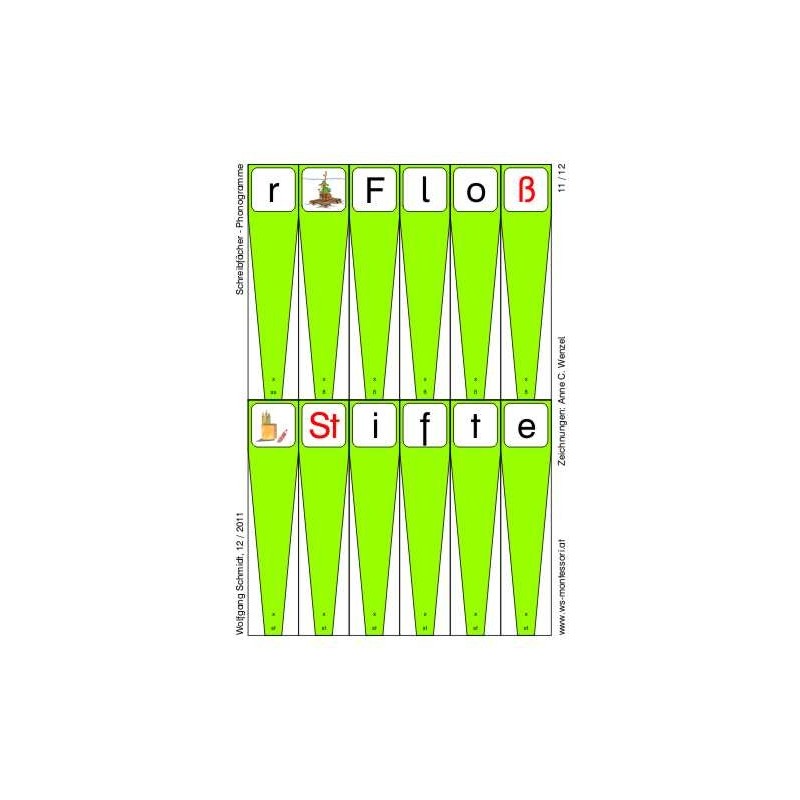 Writing compartments - phonograms