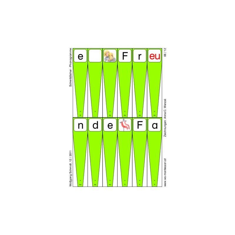 Writing compartments - phonograms