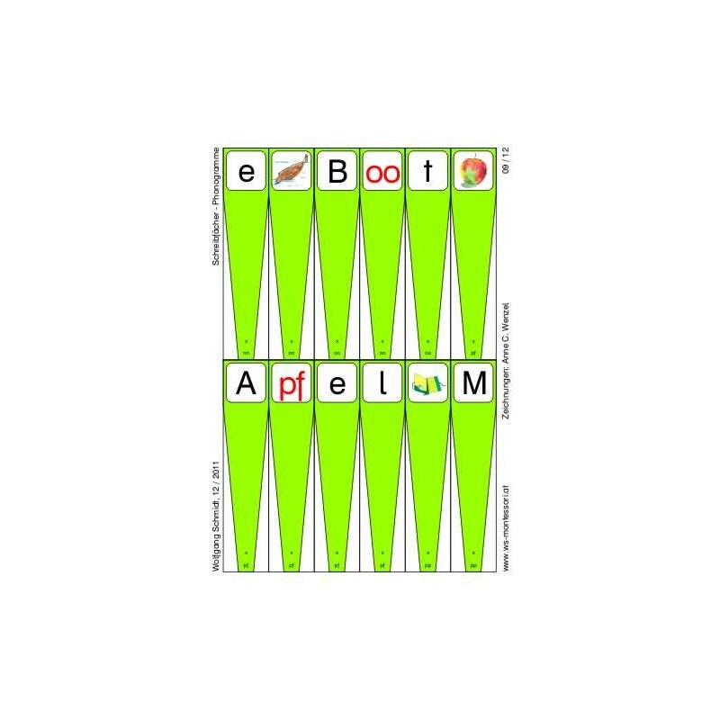 Writing compartments - phonograms