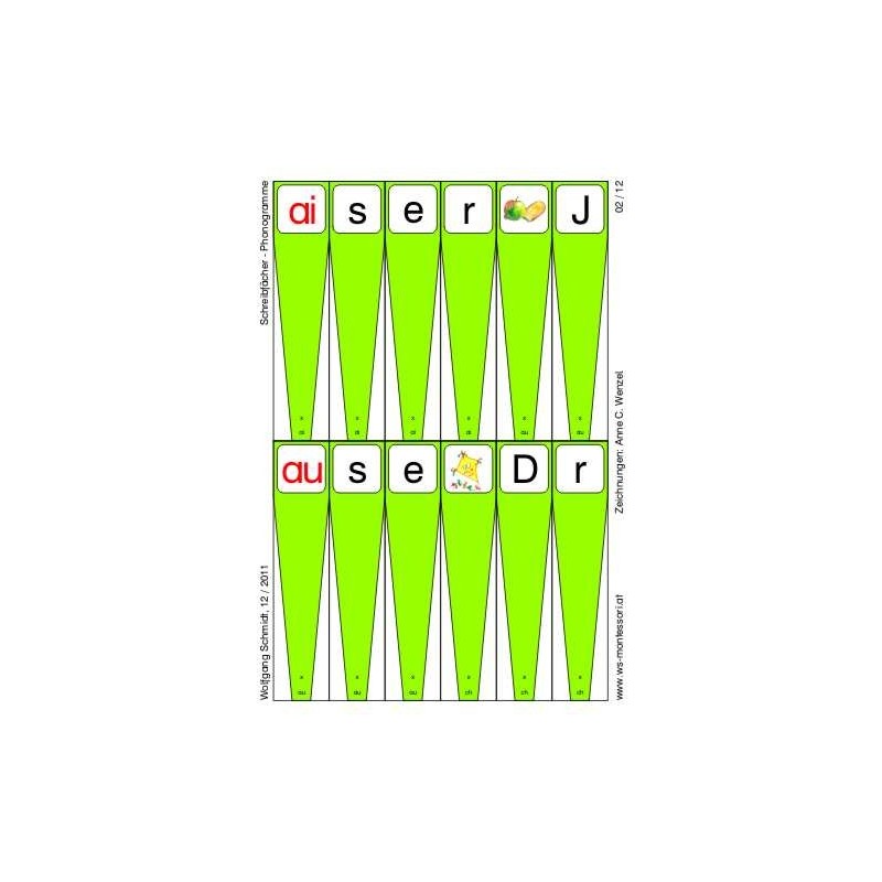 Writing compartments - phonograms