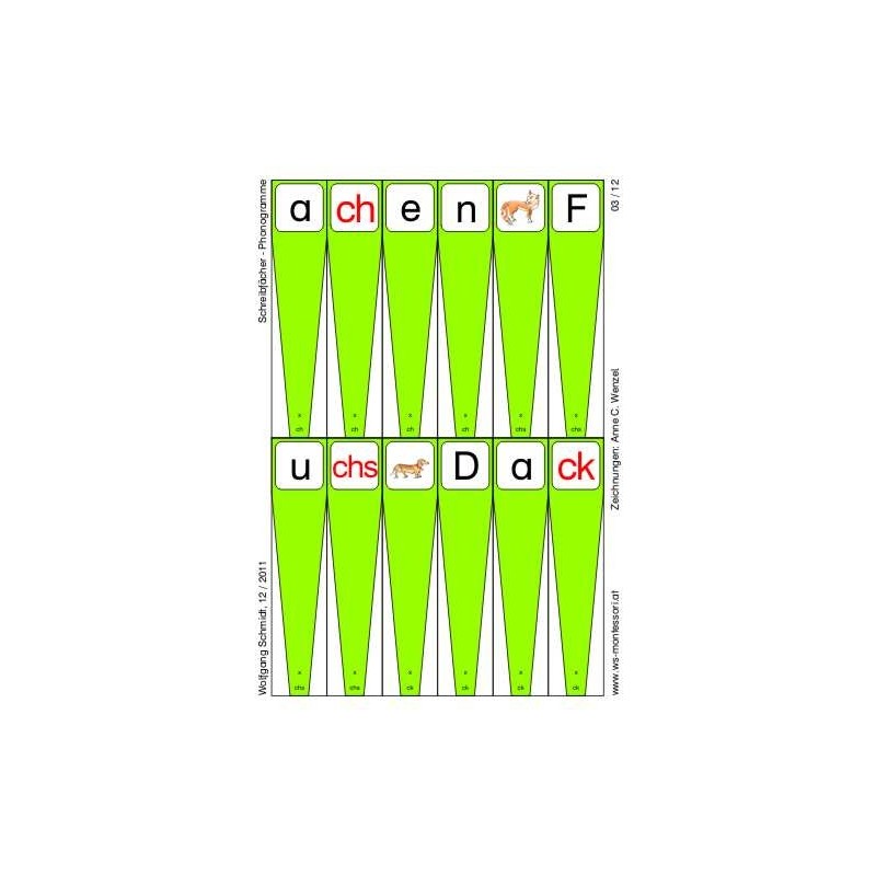 Writing compartments - phonograms