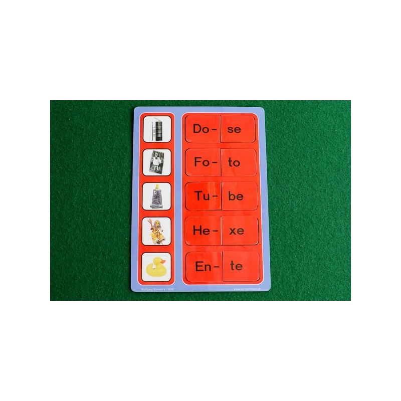 New syllable reading, sound reading material